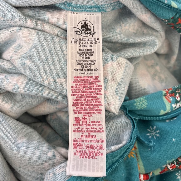 Disney‎ Mickey & Friends Mens XL Christmas Holiday Mouse Ears Coverall Pajamas - Picture 12 of 13
